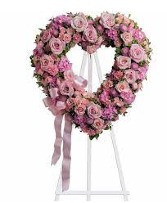 Rose Garden Heart Funeral Standing Spray