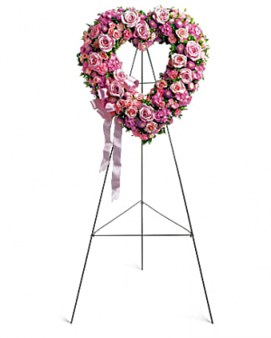 Rose garden heart standing spray in Berkley, MI | DYNASTY FLOWERS & GIFTS Rose garden heart standing spray in Berkley, MI | DYNASTY FLOWERS & GIFTS