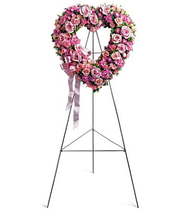 Rose Garden Heart Sympathy Arrangement in Jasper, TX | Bobbie's Bokay Florist