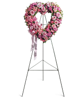 Rose Garden Heart Sympathy  standing and wreath sympathy