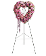 Rose Garden Heart Sympathy  standing and wreath sympathy