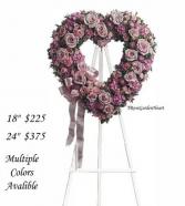 Rose Garden Mix Heart Wreath Easel
