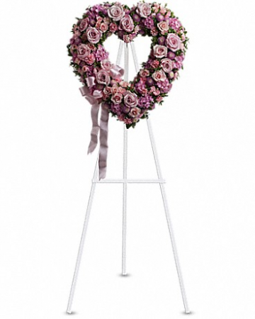 Heart Rose Garden Standing Wreath