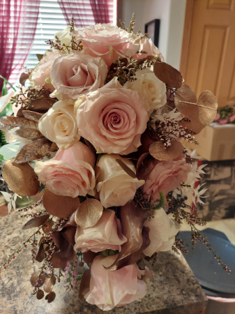 rose gold flowers