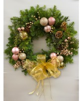 Rose Gold Palette Christmas Wreath Wreath