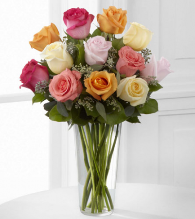 Rose Lovers Mixed Bouquet 1 dozen Mixed roses