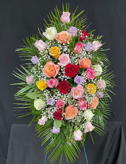 Rose Remembrance Standing Spray (Customizable)