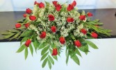 Red Rose Spray Casket Spray