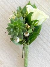 Rose & Succulent Boutonniere