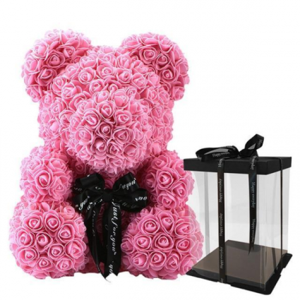 rose teddy bear pink