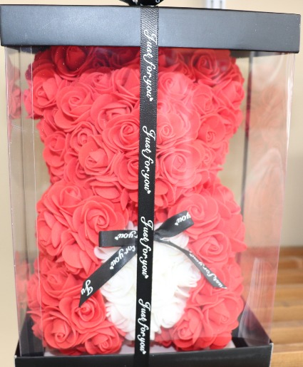 Rose Teddy Bear With Box