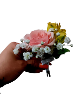 Rose with bow tie Pin-on