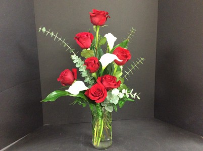 Roses and Callas Arrangement