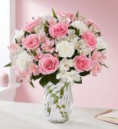Roses and Carnations Vase Arrangement