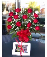 Roses and Chocolate Strawberries  Combo