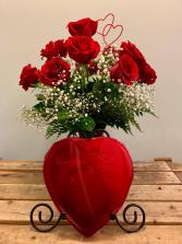 VALENTINE DAY SPECIAL  1 DOZEN ROSES  AND BOX OF CHOCOLATES
