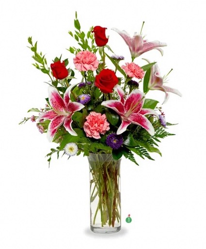 Roses and Lilies  Flower arrangement 