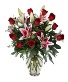 ROSES AND LILY BOUQUET 