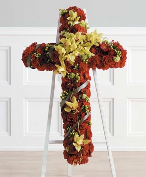 Roses and Orchids Cross Cross Funeral in Abbotsford, BC | FUNERAL FLOWERS ABBOTSFORD Roses and Orchids Cross Cross Funeral in Abbotsford, BC | FUNERAL FLOWERS ABBOTSFORD