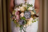 Roses and Succulents Bridal Bouquet