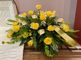 Roses & Calla Lilies Casket Spray FD-25