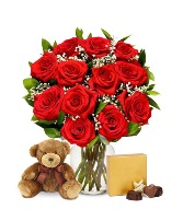 Roses chocolate bear  