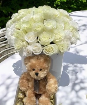 Roses, Chocolate Bear Combo Mother’s Day