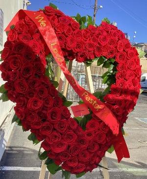 Roses heart shape Funeral/ anniversary 