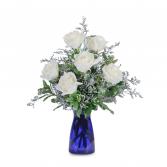 Roses in Blue Arrangement