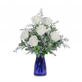 Roses in Blue Arrangement
