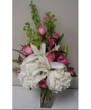 Roses, Lilies and Hydrangea 