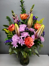 Roses lilies Fresh Flower Arrangement 