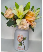 Roses & Lilies Mom Vase Vase Arrangement 