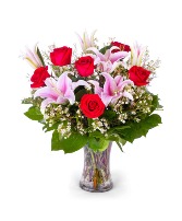 ROSES & LILLIES VASE