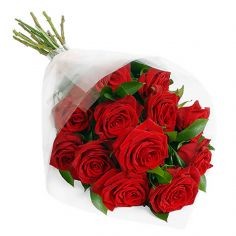 Roses - One Doz wrapped Roses in Adrian, MI | BARRETT'S FLOWER & GARDENS