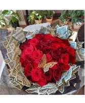 Roses & Riches Wrapped Bouquet