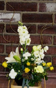 Roses, Stock, Lilies & Carnations Centerpiece