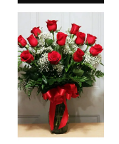 Roses vased vase in Lockport, New York | Hahn's Pallister House Florist