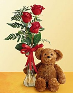 Roses with Bear