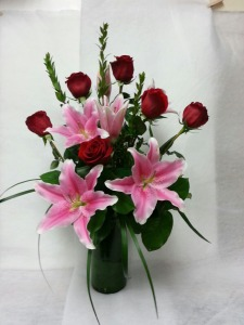 Roses with Lilies 