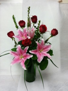 Roses with Lilies