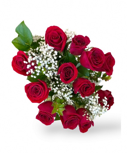 Wrapped Red  Roses Arranged Bouquet (pick up Only) One Dozen Red Roses Long Stems 50cm & 60cm Ecuadorian 
