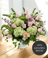 Rosey Elegance Compote Arrangement