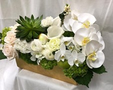 (white & cream flowers rectangular) 