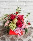 Rosy Christmas Cheer Floral arrangement