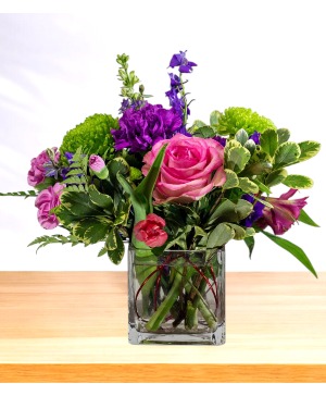 Rosy Cosmo Vase Arrangement