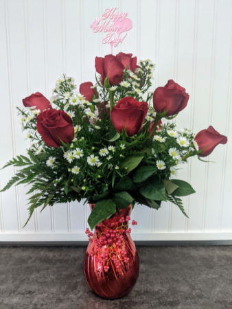Rosy Elegance Dozen Roses