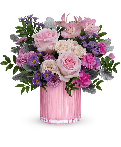 Rosy Pink Bouquet Fresh Arrangement