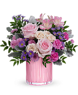 Rosy Pink Bouquet Fresh Floral Arrangement