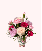 Rosy Sips Mug Arrangement